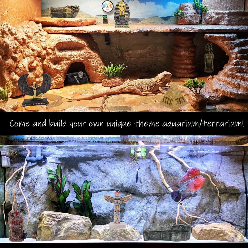 Kocris Casa Rome Trevi Fountain Fish Tank Decor Decorations Reptile