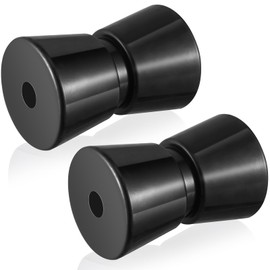 Silipull 2 Pcs Boat Trailer Roller Black Rubber Shaft Keel Robust Rubber Bow Roller Heavy Duty Boat Trailer Bow Stop Replacement Boat Trailer Parts Boat Trailer Accessories(5 Inch, Simple Style)