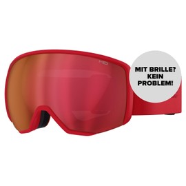 ATOMIC REVENT L HD Ski Goggles - Red - Ski Goggles with Contrasting Colours - High Quality Mirrored Snowboard Goggles - Goggles with Live Fit Frame - Ski Goggles with Double Lens