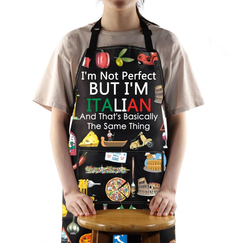 JNIAP Italian Kitchen Apron Italian Cooking Apron Italy Chef Gift