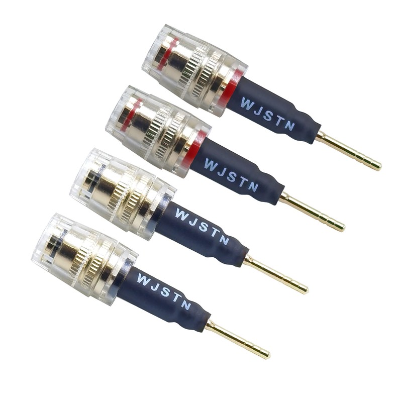 WJSTN Banana Plug to 4mm Female Jack Adapter, Speaker Audio