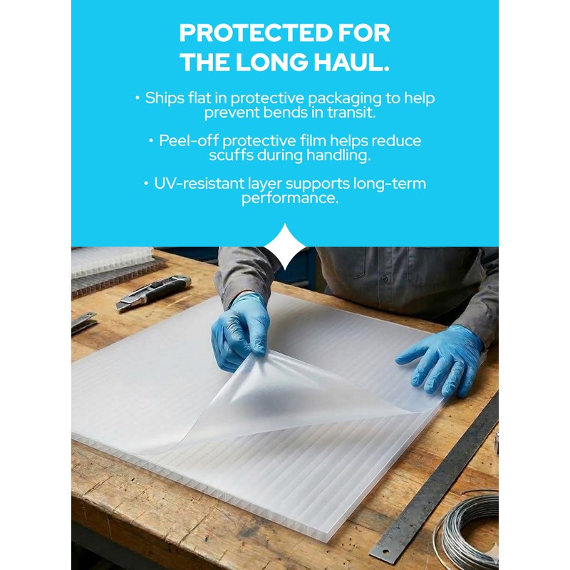 KASTLITE Fire Rated Polycarbonate Light Diffuser Panel - 6mm White