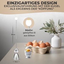 Clack 99009 Egg Shell Break Point Source Stainless Steel with Breakfast Egg Design Made in Germany