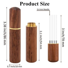 Espresso Coffee Stirrer WDT Tool, 5 Needles Espresso Stirrer with Natural Wood Handle, Espresso Accessories Coffee Stirrer for Espresso Stirring Distribution (Rose Wood)