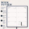 2027 Slim Wallet Diary Week To View - Compact Navy