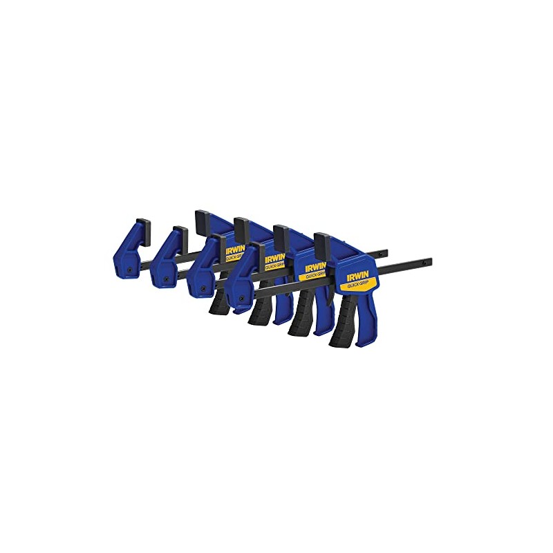 IRWIN Quick-Grip 1964758 One-Handed Mini Bar Clamp 4 Pack, 6",