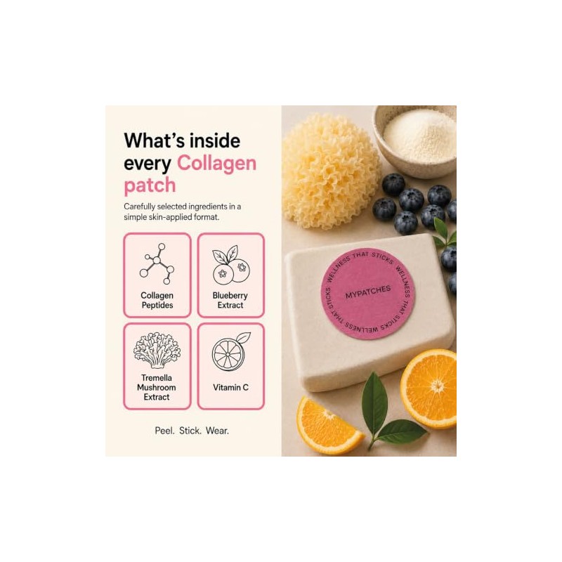 Collagen Patches for Skin Elasticity & Hydration 30 Patches