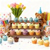 Mobpqable 3 Tier Cupcake Stand Wood - 30s Quick Assembly,