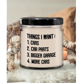 The Improper Mug Car Candle for Mechanic Automotive Technician Lover Enthusiast Things I Want More Cars Work Bench Father's Day Funny 9 Oz. Vanilla Scented Soy Wax for