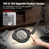 Magnifying Glass with Light and Clamp, 15X 10X Desk Magnifying