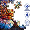 PICKFORU Stained Glass Puzzle Tree of Life Puzzles for Adults