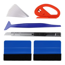 Ongfuwu 15PCS Window Tint Kit, Car Vinyl Wrap Application Tools, Auto Window Film Tinting Kit, Glass Protective Film Installation Set Includes Squeegees, Cutting Knife with Blades