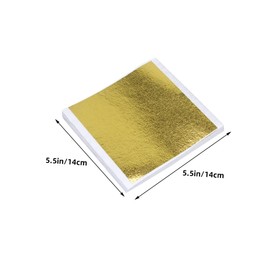 Hohopeti Metallic Foil Flakes 14x14cm Imitation Sheets Foil Sheets for Crafts Gold Craft Art Decor Versatile for DIY Projects