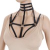 HJZLSSYS Women Harness Elastic Cupless Cage Bra Hollow Out Strappy