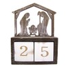 Needzo Wooden Nativity Scene Christmas Countdown Calendar Blocks, 6 3/4