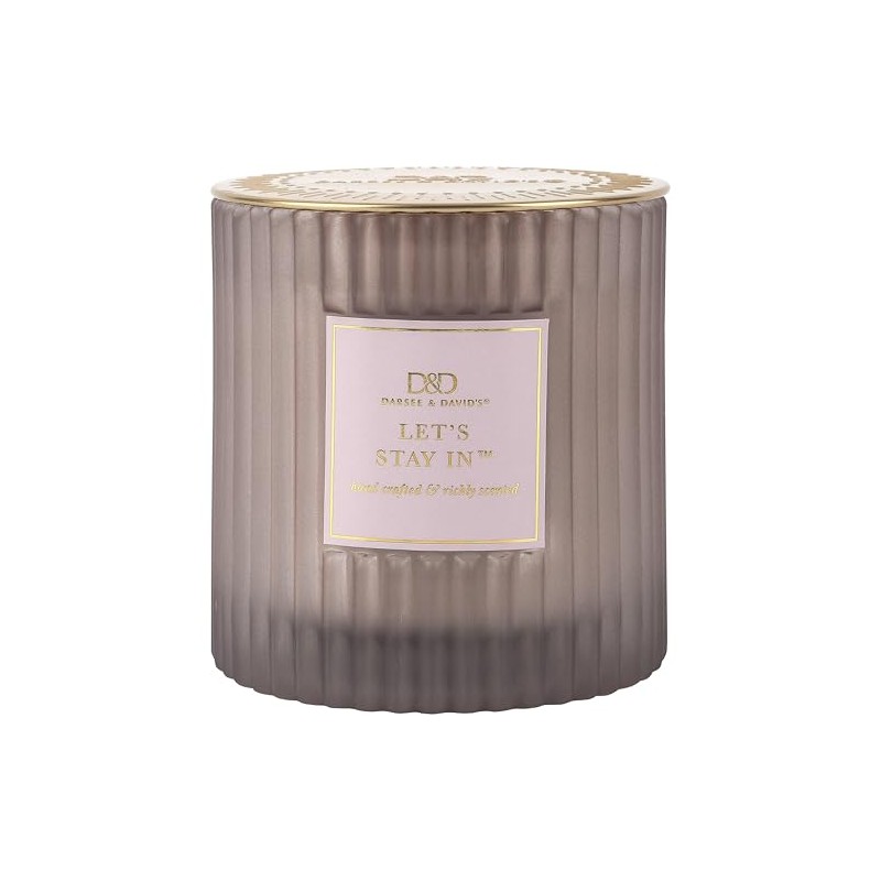 Darsee & David's, Let's Stay in Ribbed Candle, 10 Ounces