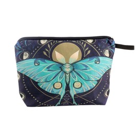 Pebarmnt Cute Animal Lovers Gifts Green Butterfly Cosmetic Bag Makeup Pouch with Zipper (green butterfly)