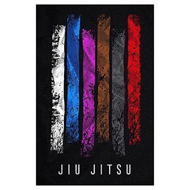Damdekoli Gi Belts Jiu Jitsu Poster (18 x 24 Inches)