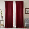 StangH Theater Red Velvet Curtains Christmas Curtains Super Soft Thermal