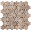 Bainley Hexagon Peel and Stick Backsplash, 10-Sheet Peel and Stick