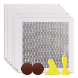 Wall Repair Patch Kit Upgraded Size，6 Pcs 8 Inch Self Adhesive Pieces Aluminum Drywall Repair Kit, with Its Own Large Squeegee and Scraping，Suitable for Drywall Repair Kit Large Hole, GMingZTong