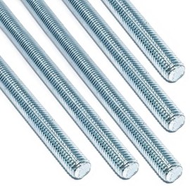 Pack of 5 x M10 Metric Threaded Stud/Rod/BAR - 300mm Length - ZINC Plated