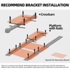 ALL-TOP Recovery Board Mount Kit, Universal Bracket for Traction Tracks,
