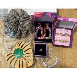 Color Street Color Play Box Extras ~ Earrings, Ring, Scrunchie, Coasters +