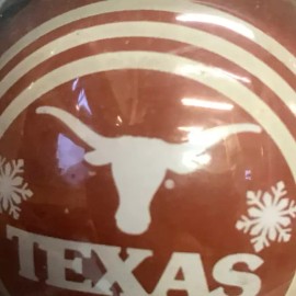 Forever Collectibles TEXAS GLASS CHRISTMAS ORNAMENT  Glass Ball  (H 2 5/8'' W 2 5/8'')