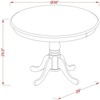East West Furniture AMT-ANA-TP Antique Dining Room Table - a