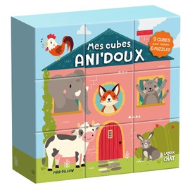 Mes cubes ani'doux: 9 cubes pour réaliser 6 puzzles
