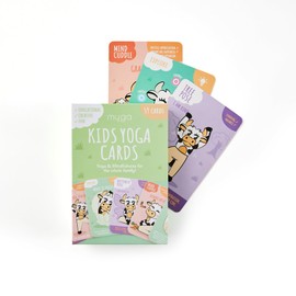 Myga Mindfulness Yoga Cards for Kids - 59 Interactive Yoga Pose Cards with Positive Affirmations, Breathing Exercises, Fun Facts & Activities for Children and Families
