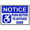 StickerTalk Dynamic Disability Push Button to Activate Door Vinyl Sticker,
