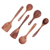 Kitchen Utensils Set Wooden Spatulas Spoons Comfortable Grip Minimaliset Kitchen