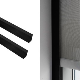 Blindify Light Blockers Blackout Side Tracks, PVC Blackout Side Strips for Window Shades and Blinds, Light Blocking Strips for Bedroom 2 Pcs(Black, 58")