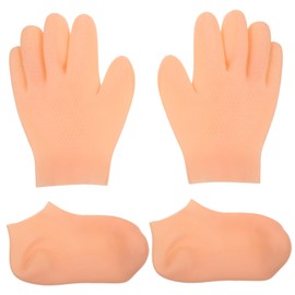 TOVINANNA 1Set Moisturizing Hand Gloves and Socks for Women Overnight Skin Care Soft Hydrating Protection for Dry Hands and Feet for Spa and Home Use