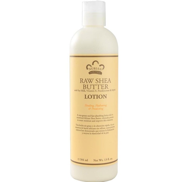 Nubian Heritage Body Lotion Raw Shea Butter 13 Ounce (384ml) (Pack of 6)