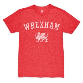 Wrexham Athletic Wordmark Premium Vintage Tri Blend T-Shirt - Red (US, Alpha, Large, Regular, Regular, Red)