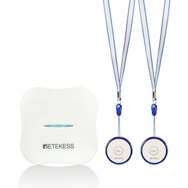 Retekess TH011 WiFi Smart Wireless Caregiver Pager System,Nurse Alert System,Rechargeable Battery,2 Emergency Call Button for Home,Clinic,Personal Attention