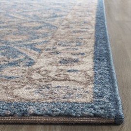 SAFAVIEH Sofia Collection SOF378C Vintage Oriental Distressed Non-Shedding Living Room Bedroom Accent Area Rug, 3' x 5', Blue / Beige