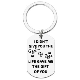 Best Bonus Daughter Ever Keychains for Bonus Daughter Son Birthday Gift from Step Dad Mom Daughter in Law Birthday Gifts for Bonus God Dad Daughter in Law Gift Ideas Engraved Key Chains for Boys Girls