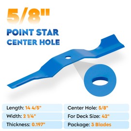 Aeagle Notched Mower Blade for 42 inch Deck Ariens Zoom Gravely ZT Zero Turn Mower Replaces 04265400 915159 915161 915171 915233 915323 3 Pack