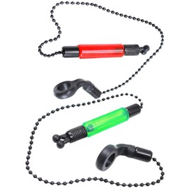 YREYBN 2Pcs Fishing Bobbins, Bite Alarm Bobbins for Carp Fishing, Light Bobbins Carp Fishing Swingers, Durable Metal Construction, Red and Green