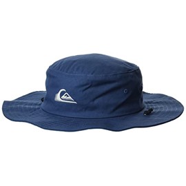 Quiksilver mens Bushmaster Protection Floppy Visor Bucket Sun Hat, India Ink, Small-Medium US