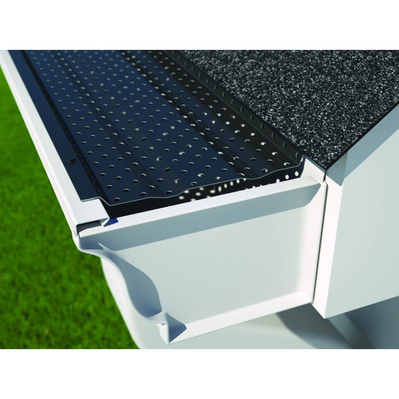 E-Z-Flow Perforated Black Aluminum Gutter Guards (for 6" Gutter) -