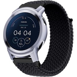 Correa Elástica Trenzada para Motorola Moto Watch 100 - Banda de Nailon Ajustable Compatible (H)