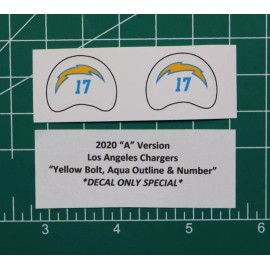 2020-2023 LA Chargers "A" Football Gumball Helmets DIECUT DECALS ONLY San Diego