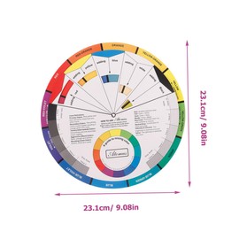 Tofficu Color Learning Watercolor Wheel Craft Teaching Tool for Makeup and Painting International Standard Gradient Chart for Color Mixing Durable and Use Educational Aid