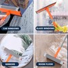 Professional Window Squeegee,2 in 1 Squeegee Window Cleaner with Long