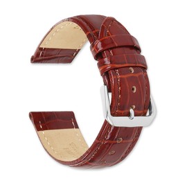 deBeer Crocodile Grain Watchband (Chrono) Havana 19mm Watch band